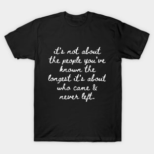 It's about who came and never left T-Shirt